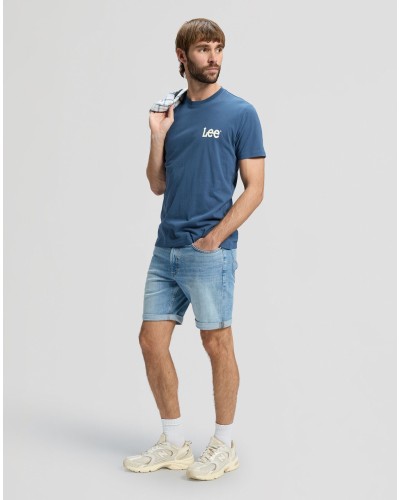 LEE	T-SHIRT MEDIUM WOBBLY LEE TEE  ACADEMY BLUE