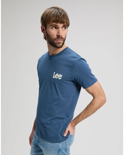 LEE	T-SHIRT MEDIUM WOBBLY LEE TEE  ACADEMY BLUE