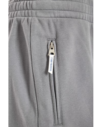 FUNKY BUDDHA	SWEAT SHORTS	FBM013-050-03 STEEL GREY