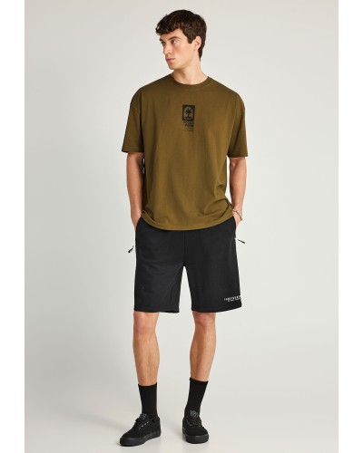 FUNKY BUDDHA	SWEAT SHORTS	FBM013-050-03 BLACK