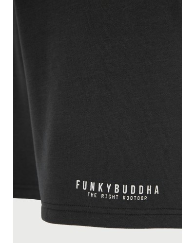 FUNKY BUDDHA	SWEAT SHORTS	FBM013-050-03 BLACK