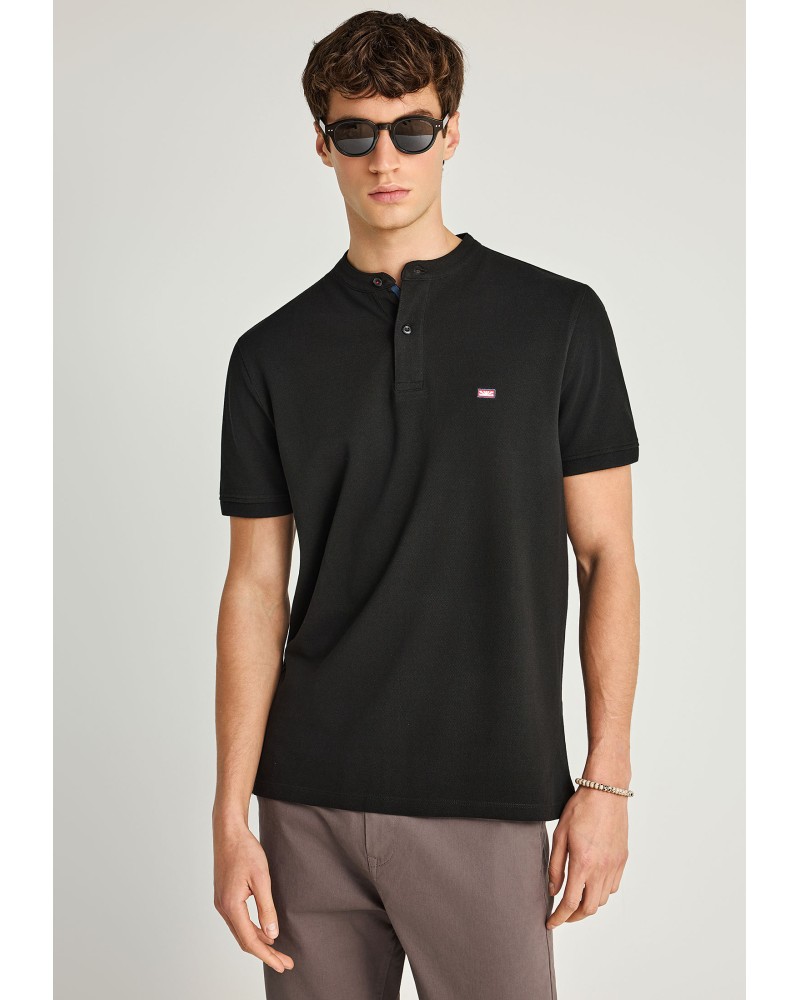 FUNKY BUDDHA MAO POLO FBM013-003-11 BLACK