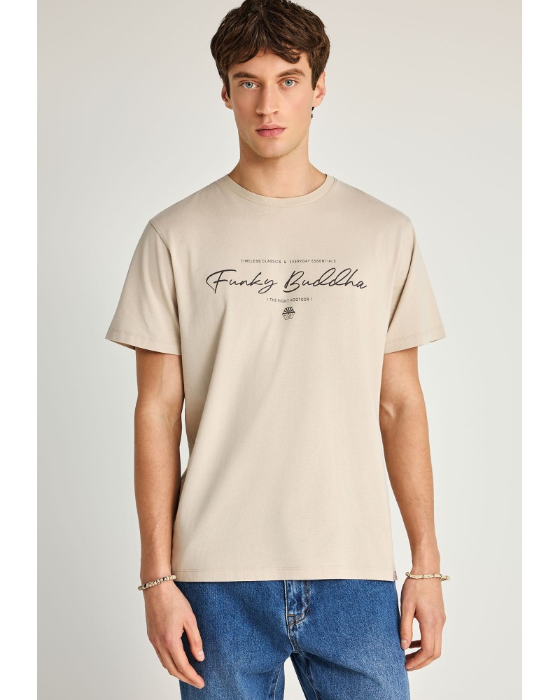 FUNKY BUDDHA T-SHIRT FBM013-022-04 FOG