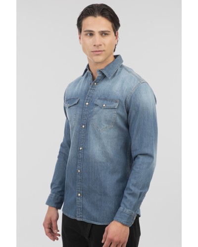 REBASE SHIRT 251.RDS-5068 LIGHT BLUE DENIM
