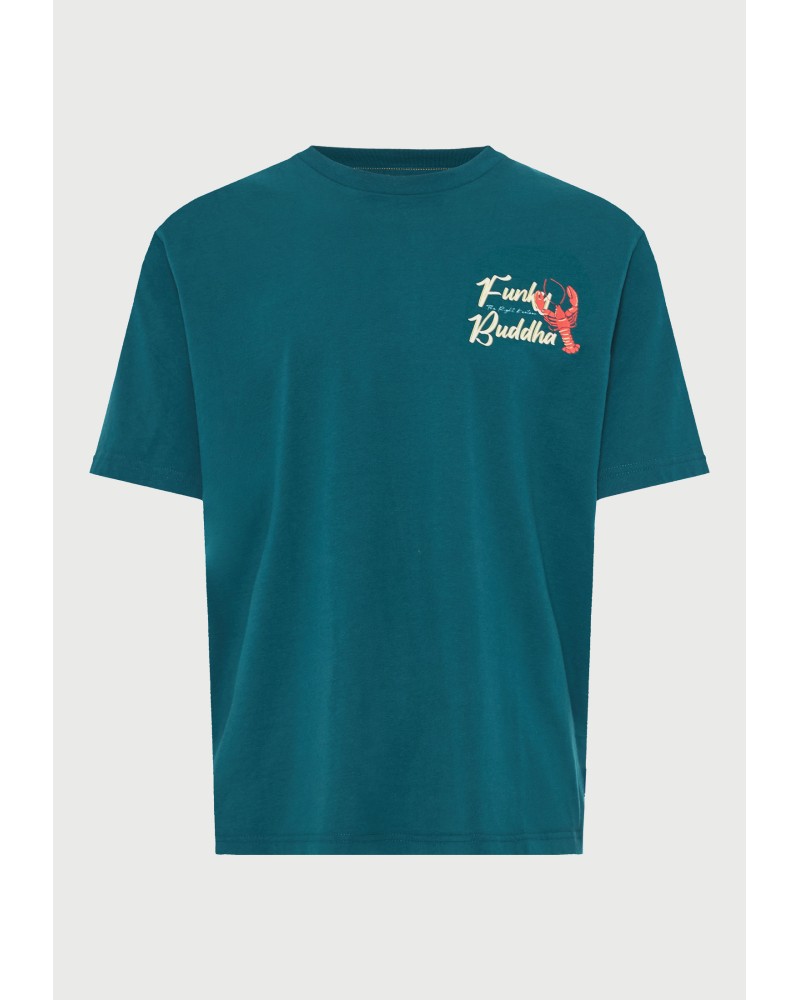 FUNKY BUDDHA T-SHIRT FBM013-066-04 EMERALD