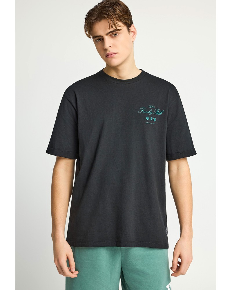 FUNKY BUDDHA T-SHIRT FBM013-020-04 BLACK