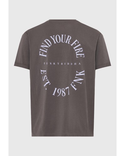 FUNKY BUDDHA T-SHIRT FBM013-019-04 MOON MIST