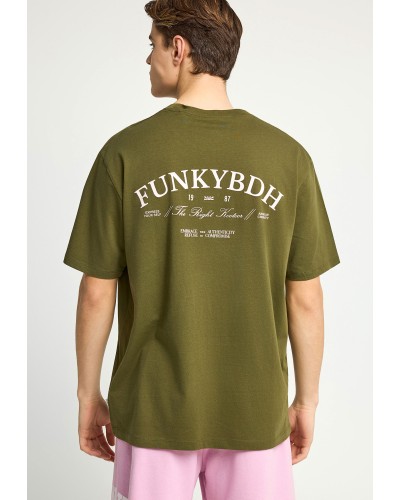 FUNKY BUDDHA T-SHIRT FBM013-017-04 KHAKI