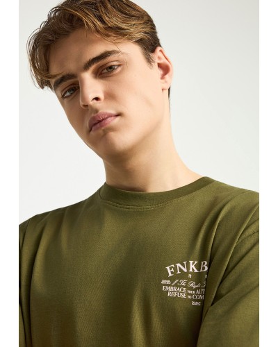 FUNKY BUDDHA T-SHIRT FBM013-017-04 KHAKI