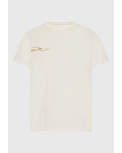 FUNKY BUDDHA T-SHIRT FBM013-012-04 OFF WHITE
