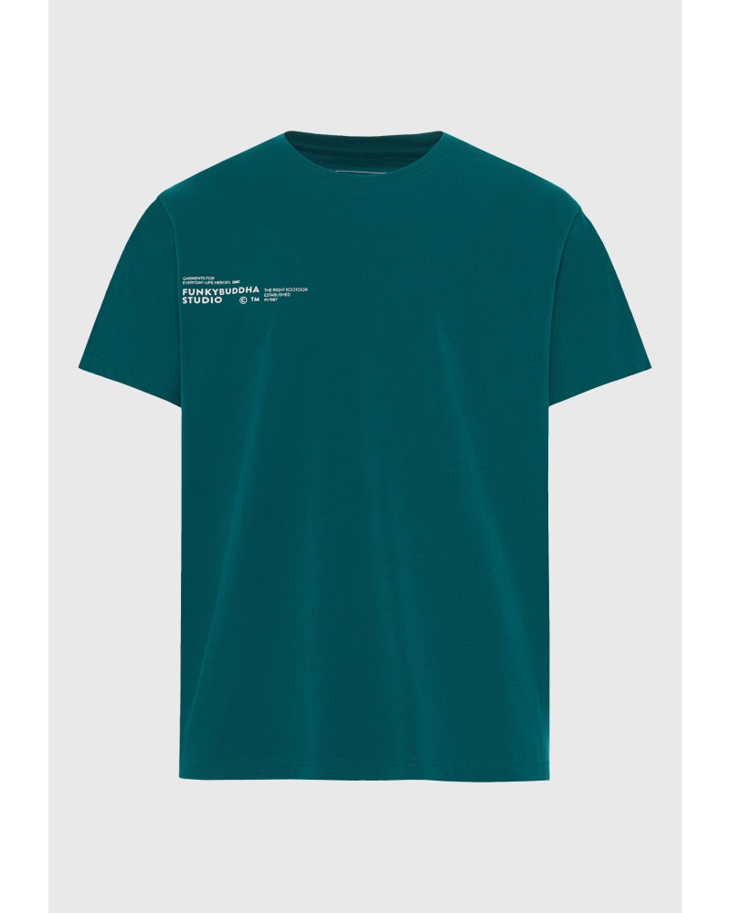 FUNKY BUDDHA T-SHIRT FBM013-012-04 DEEP LAKE