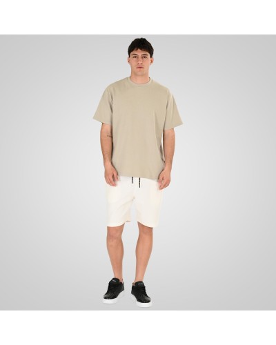 REBASE T-SHIRT 261.RTS-9118 STONE BEIGE