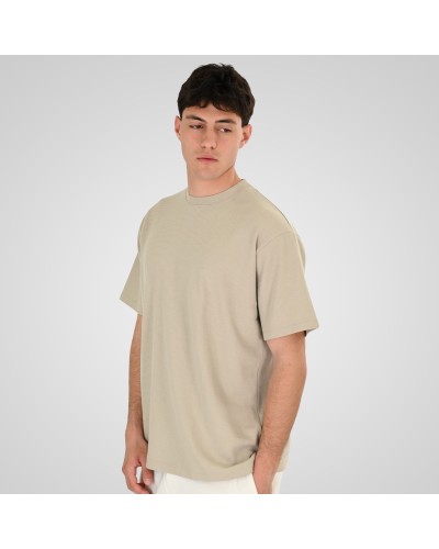 REBASE T-SHIRT 261.RTS-9118 STONE BEIGE