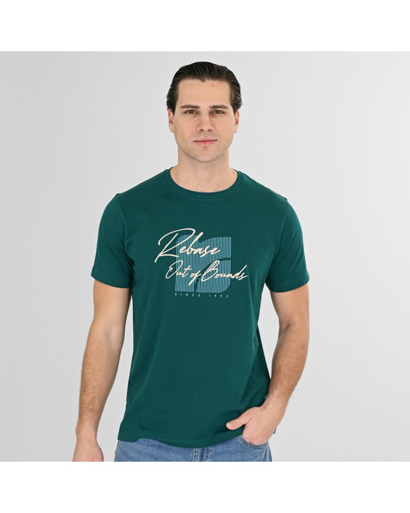 REBASE T-SHIRT 261.RTS-9089 MOSS GREEN