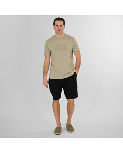 REBASE T-SHIRT 261.RTS-9086 STONE BEIGE