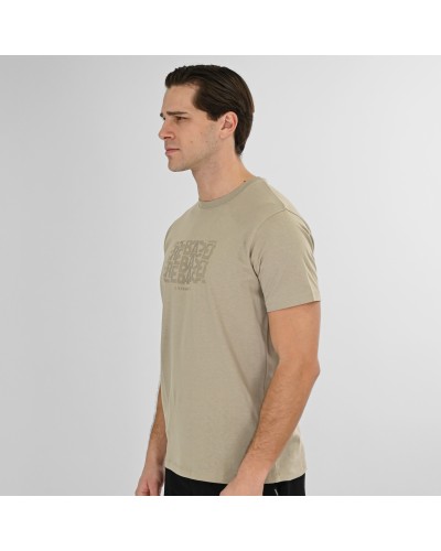 REBASE T-SHIRT 261.RTS-9086 STONE BEIGE