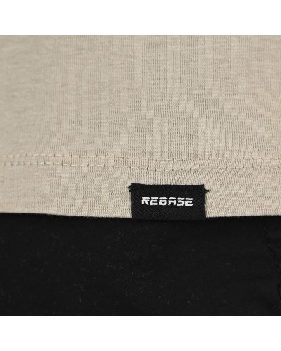 REBASE T-SHIRT 261.RTS-9086 STONE BEIGE
