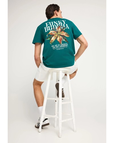 FUNKY BUDDHA T-SHIRT FBM013-075-04 DEEP LAKE