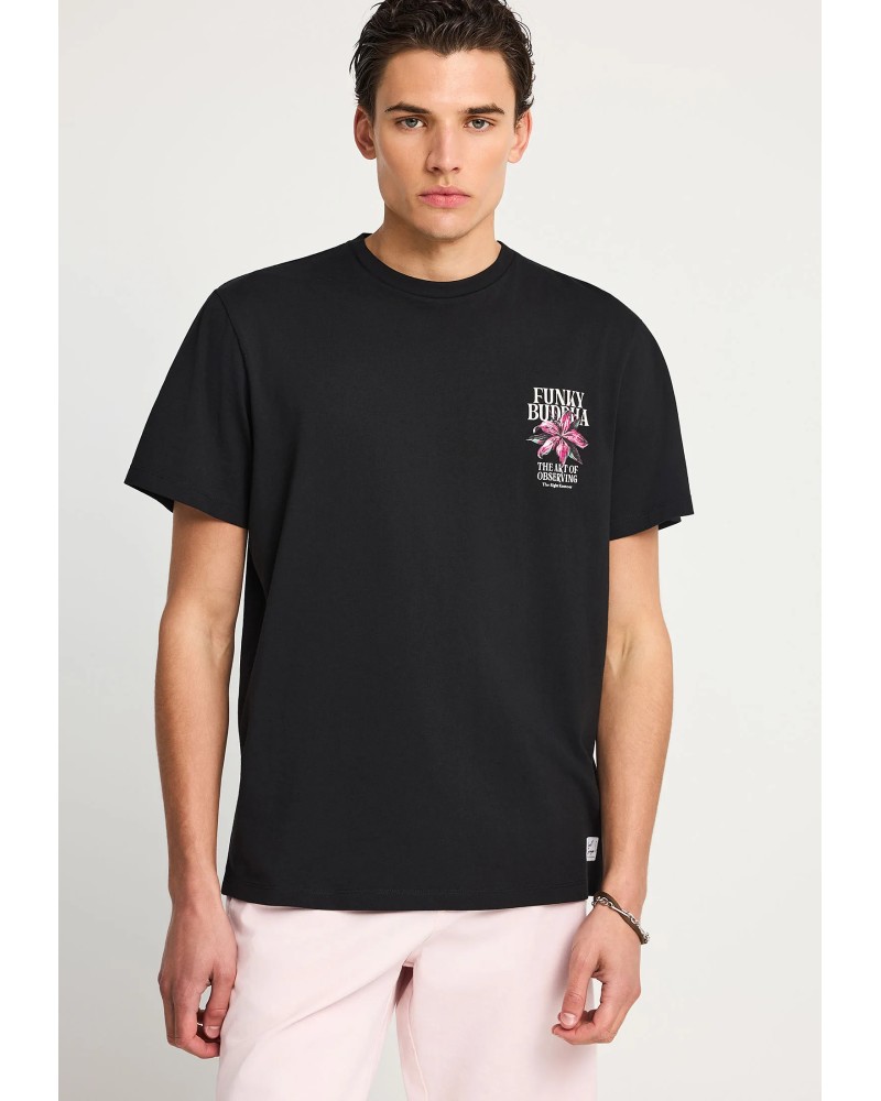 FUNKY BUDDHA T-SHIRT FBM013-075-04 BLACK