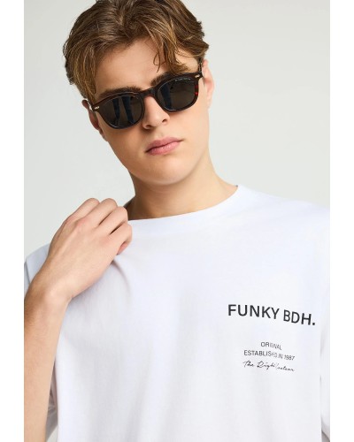 FUNKY BUDDHA T-SHIRT FBM013-015-04 OPTICAL WHITE
