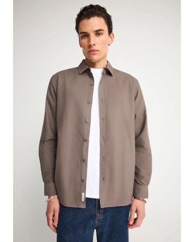 FUNKY BUDDHA SHIRT FBM013-051-05 MOON MIST