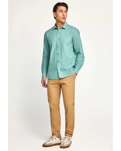 FUNKY BUDDHA SHIRT FBM013-051-05 MINERA BLUE