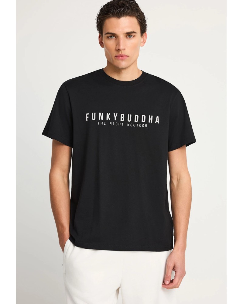 FUNKY BUDDHA T-SHIRT FBM013-011-04 BLACK
