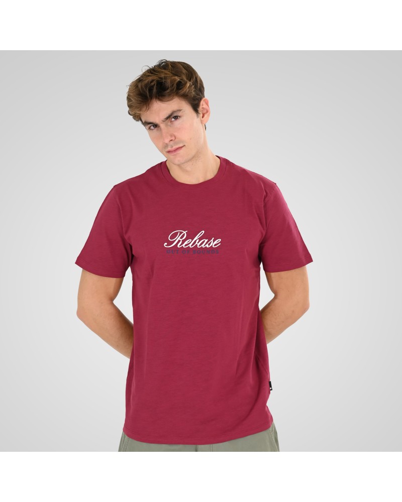 REBASE T-SHIRT 261.RTS-9113 DK CRANBERRY