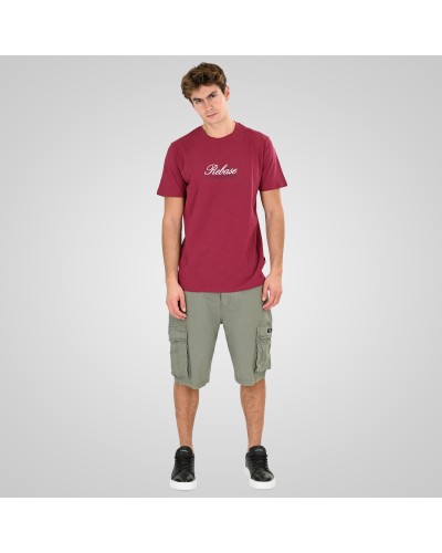 REBASE T-SHIRT 261.RTS-9113 DK CRANBERRY