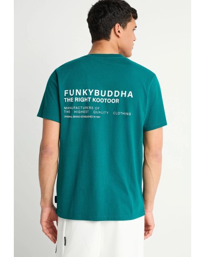 FUNKY BUDDHA T-SHIRT FBM013-012-04 DEEP LAKE