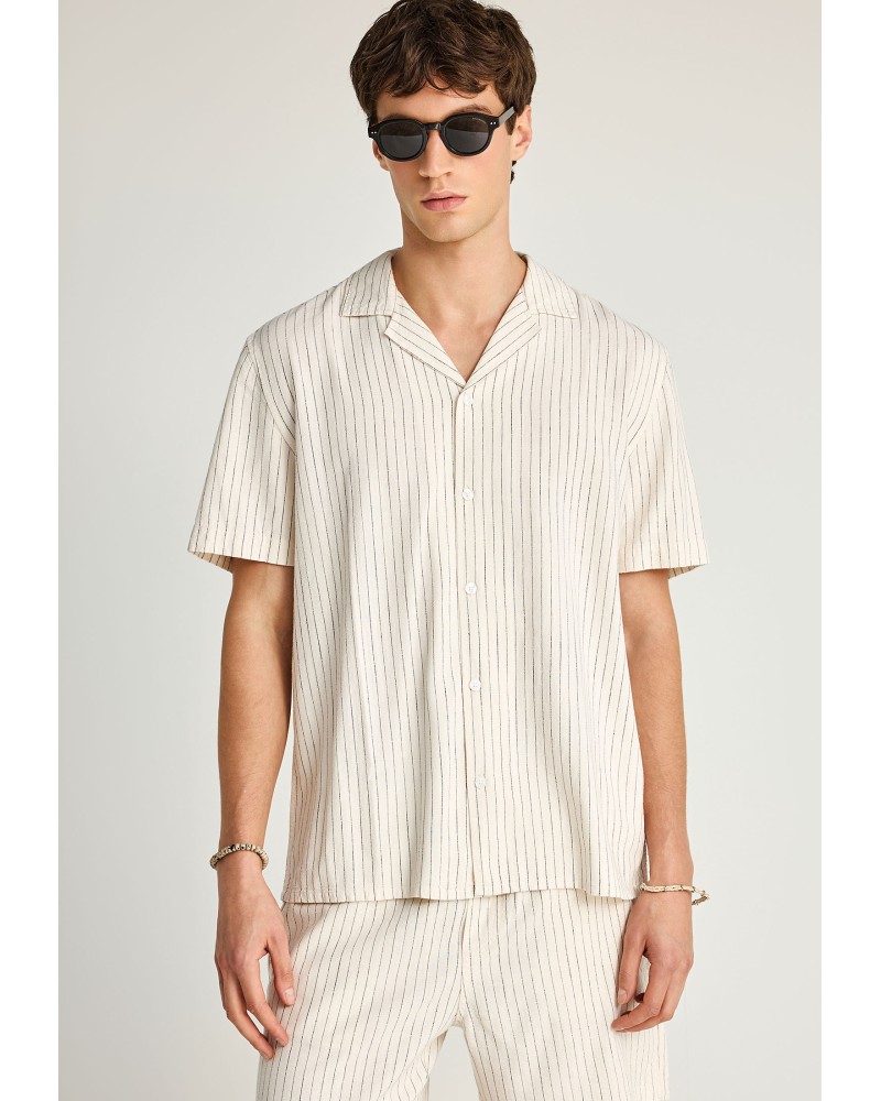FUNKY BUDDHA  SHIRT FBM013-058-05	WHITE