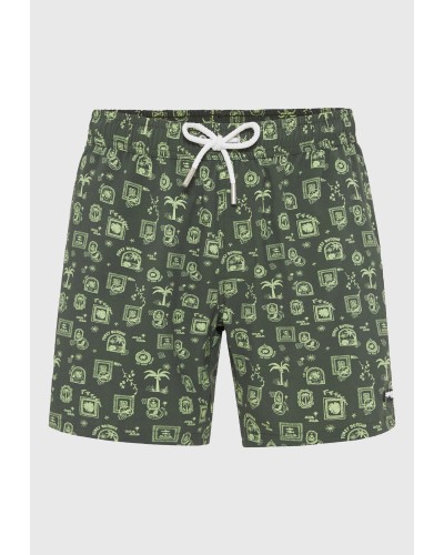 FUNKY SWIM SHORTS FBM013-007-16 DEEP FOREST
