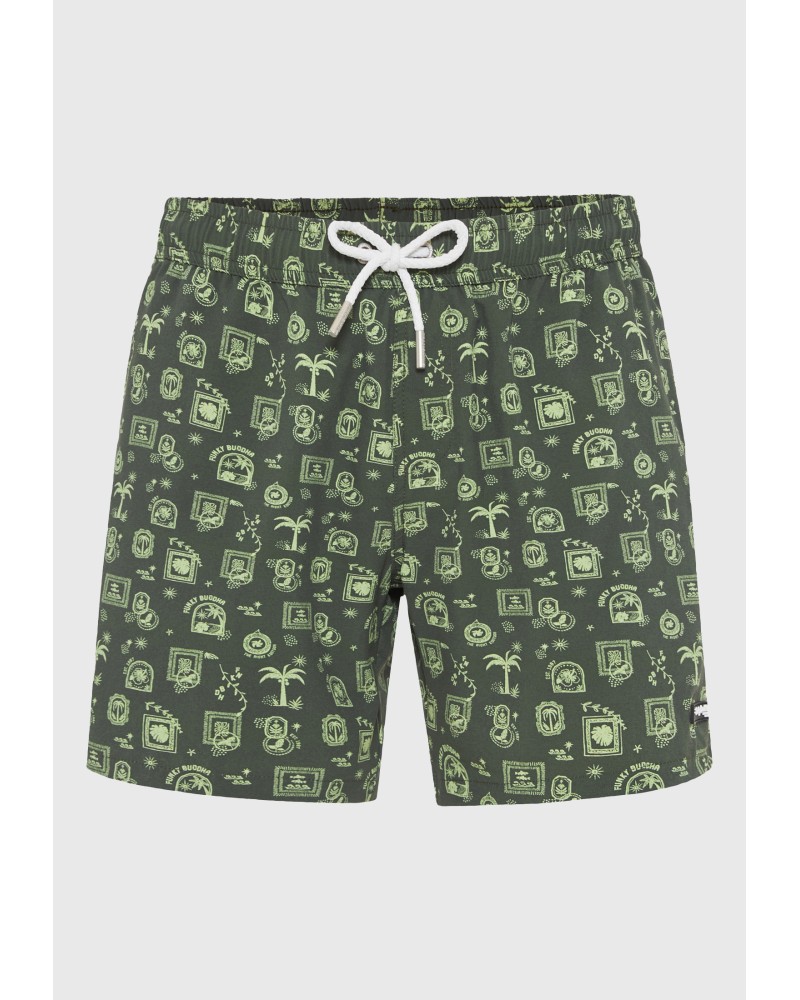FUNKY SWIM SHORTS FBM013-007-16 DEEP FOREST