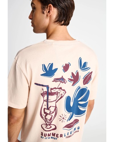 FUNKY BUDDHA T-SHIRT FBM013-088-04 ROSE WATER