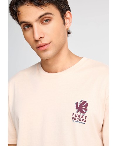 FUNKY BUDDHA T-SHIRT FBM013-088-04 ROSE WATER