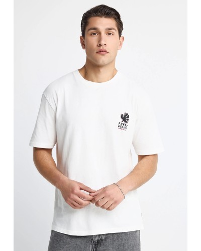 FUNKY BUDDHA T-SHIRT FBM013-088-04 OFF WHITE