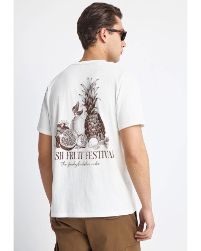 FUNKY BUDDHA T-SHIRT FBM013-082-04 OFF WHITE