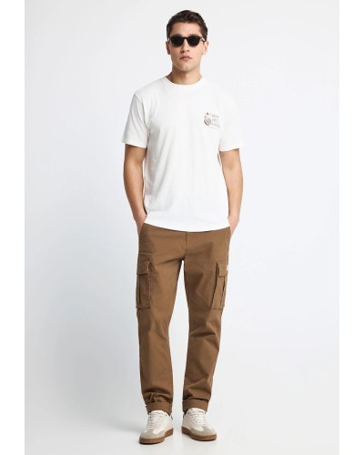 FUNKY BUDDHA T-SHIRT FBM013-082-04 OFF WHITE