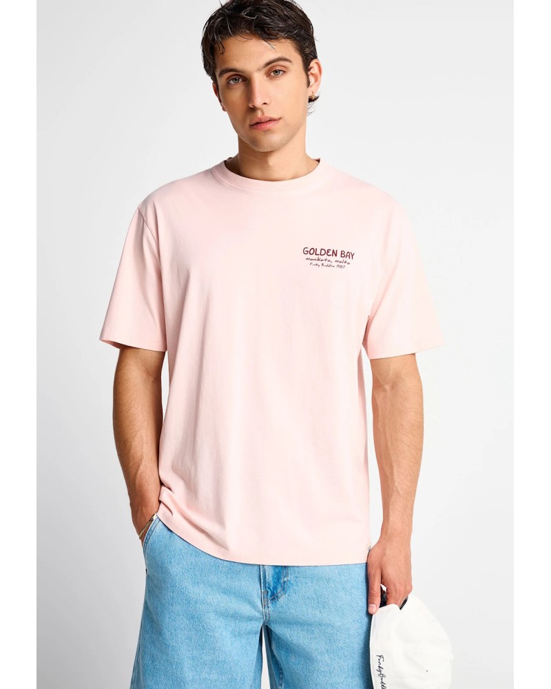 FUNKY BUDDHA T-SHIRT FBM013-061-04 ROSE WATER