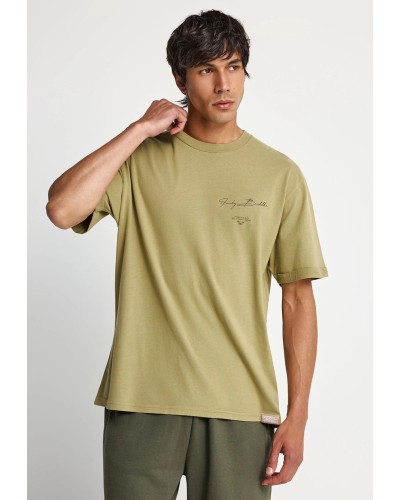 FUNKY BUDDHA T-SHIRT FBM013-013-04 GREEN MOSS