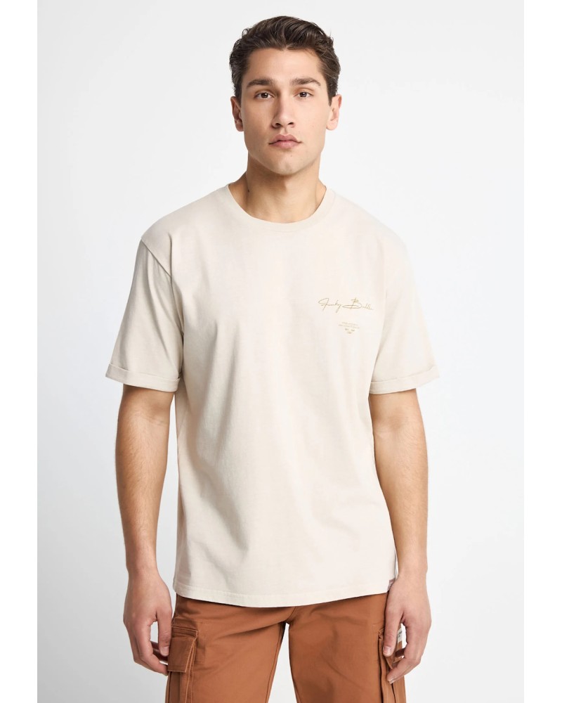 FUNKY BUDDHA T-SHIRT FBM013-013-04 CLOUD CREAM