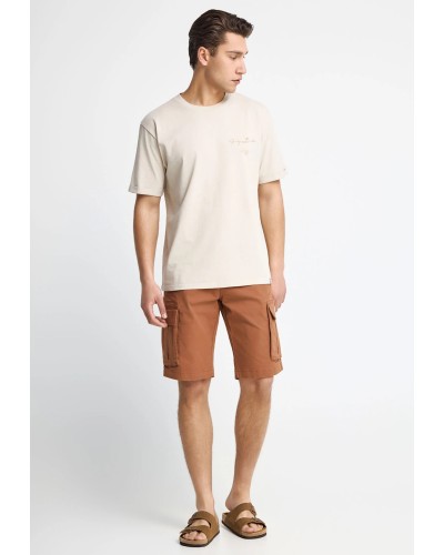 FUNKY BUDDHA T-SHIRT FBM013-013-04 CLOUD CREAM
