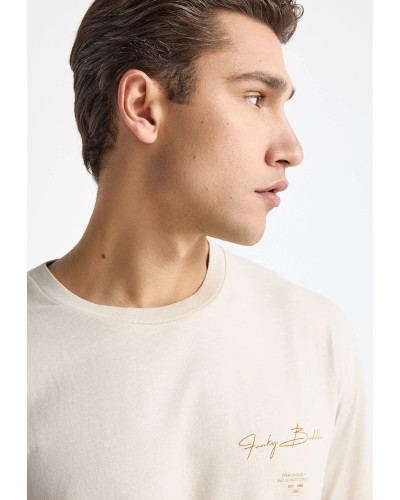 FUNKY BUDDHA T-SHIRT FBM013-013-04 CLOUD CREAM