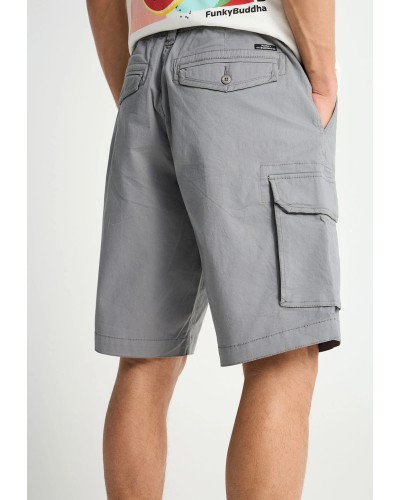 FUNKY BUDDHA CARGO SHORTS	FBM013-030-03 STEEL GREY