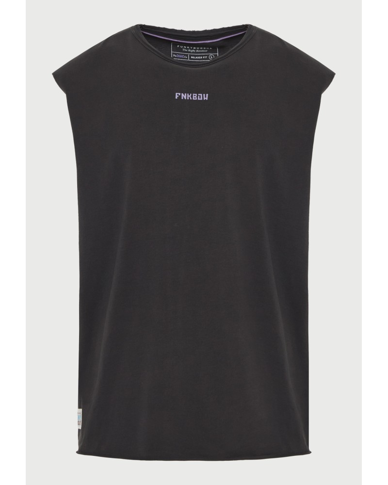 FUNKY BUDDHA T-SHIRT FBM013-096-04 ANTHRACITE