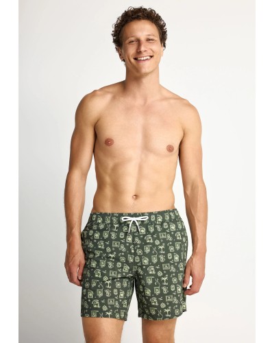 FUNKY SWIM SHORTS FBM013-007-16 DEEP FOREST