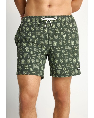 FUNKY SWIM SHORTS FBM013-007-16 DEEP FOREST
