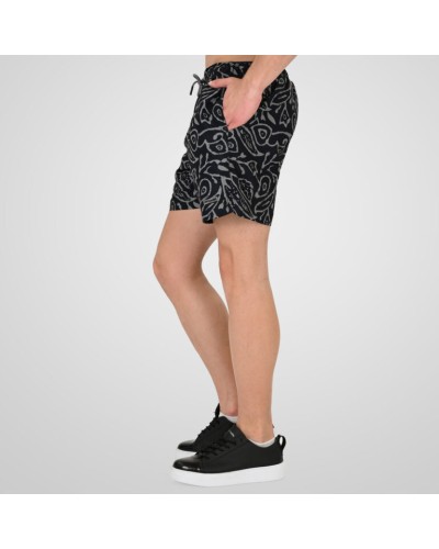 261RMTS-8021 Swim Shorts in Floral Print (AOP) CC65 Black