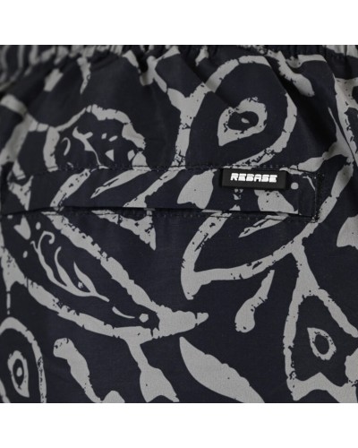 261RMTS-8021 Swim Shorts in Floral Print (AOP) CC65 Black