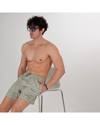261RMTS-8022 Swim Shorts in Patterned Print (AOP) (4-Way Stretch) CC66 Ice